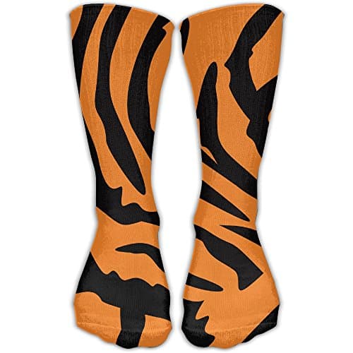 KAKARE Men Women Classics Crew Socks Tiger Pattern Personalized Athletic Socks 30cm Long-All Season