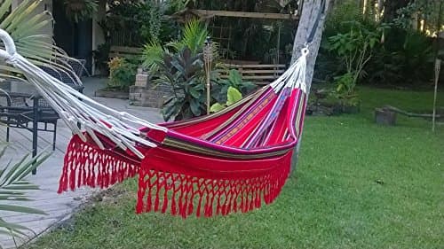 Hammock Handmade Double Size Incan Design Fair Trade (Red)