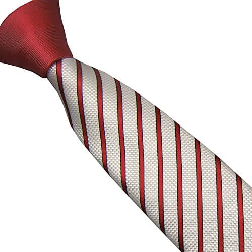 Lammulin Ties Solid Color Knot Contrast Diagonal Stripes Necktie Woven Skinny Tie 6cm