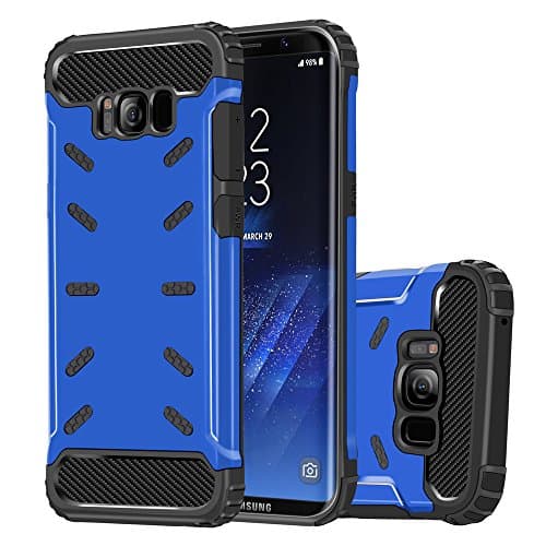 Samsung Galaxy S8 Case,ANIYOH Shockproof Rugged Armor Case Aluminium Metal Shell + Soft Silicone Anti-knock Phone Cover For Samsung S8 [High Impact Resistant] (Blue/Black)