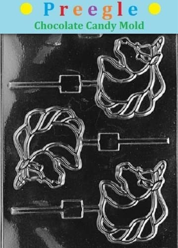 PLP-A009 Large Unicorn Sucker Chocolate Mold