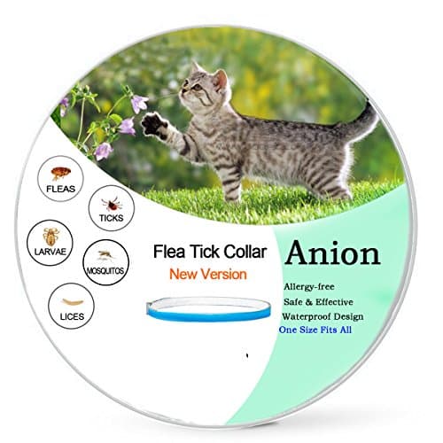 Anion Flea and Tick Prevention for Cats,Flea Collar for Cats-Repellent Tick,Water-Resistant,8 Month Protection(New Version)