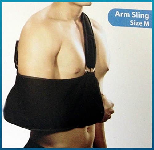 Orthopedic Arm Sling with Pad Shoulder immobilizer Black Size M Resistant Fabric