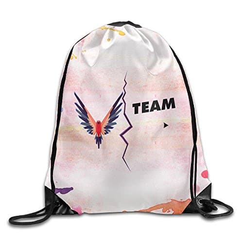 Drawstring Bag Logang Travel Sports Daypack Portable Backpack