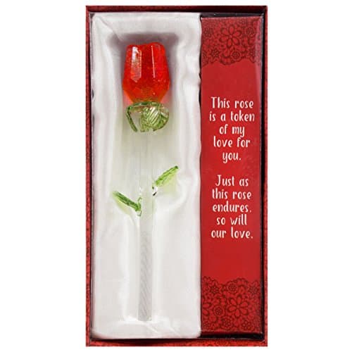 Glass Red Rose Valentine Gift Box