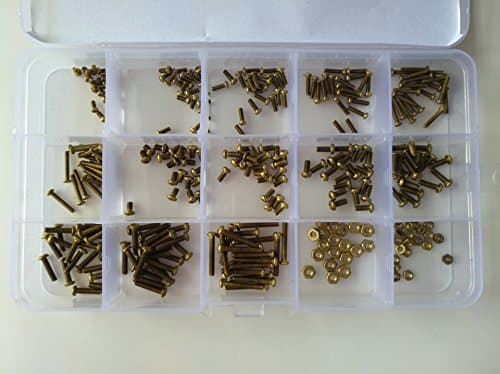 300pcs M2 M2.5 brass phillips screws hex nuts pan bolts round head cross socket screw bolt hexagon nut Kits
