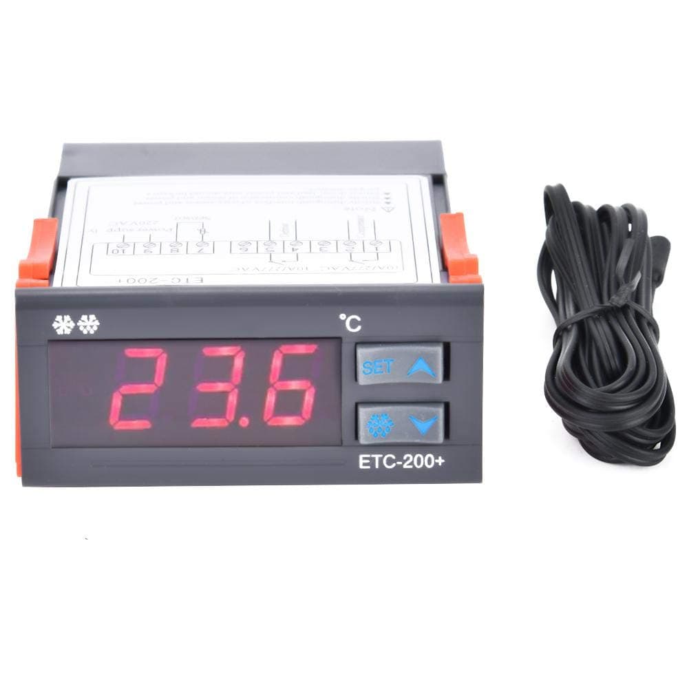 Nitrip ETC-200+ Digital Thermostat Refrigeration Defrosting Alarm Temperature Controller 220V