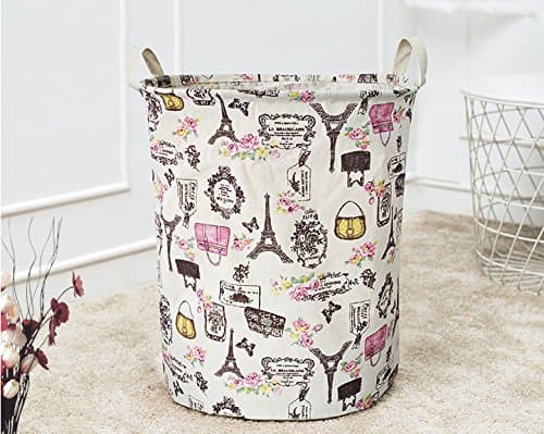 Foldable Laundry Basket Folding Laundry Hamper Bag Washing Basket, Waterproof Linen Bin Storage Organizer for Toy Collection, 40×50cm