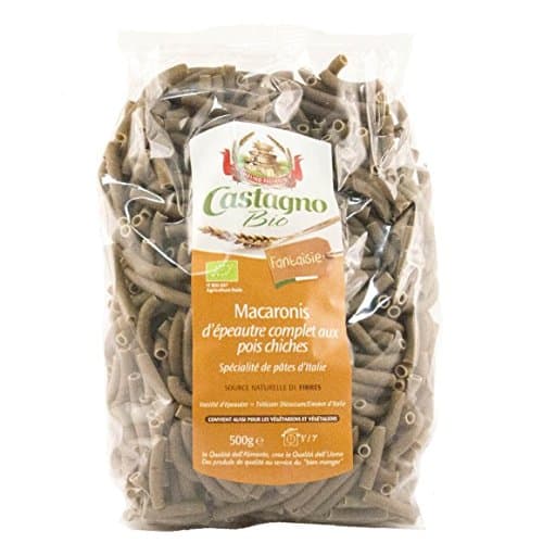 CASTAGNO Macaronis d'épeautre complet aux pois chiches bio