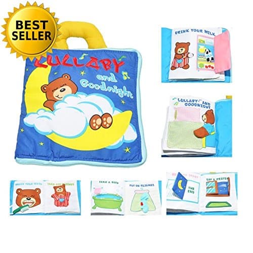 LULLABY BOOK | Premium Soft Cloth Quiet Book for Babies & Toddlers | Durable Fabric Activity Books | Educational Development Montessori Toy | Baby Shower Gift for Boy & Girl | 100% Guarantee