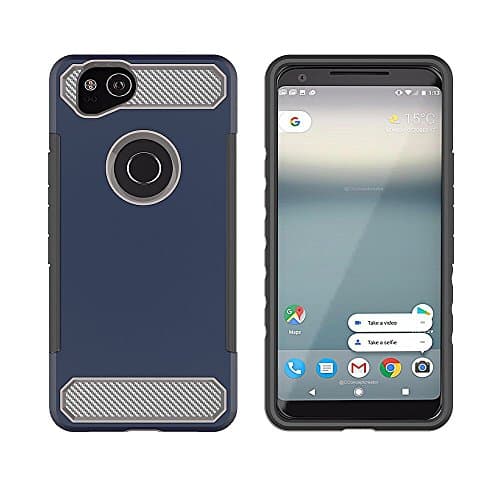 Google Pixel 2 Phone Cases, Yogem Thin Anti-slip Armor Protective Phone Case Cover for Google Pixel 2 (Navy blue)