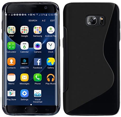 Galaxy S7 Edge Case, [Works with Samsung Galaxy S7 Edge Screen Protector] SAFODO Premium Slim Fit SoftGel Flexible TPU Case - Black