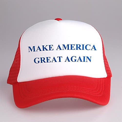 Make America Great Again Trucker Cap Hat White and Red CPT-011