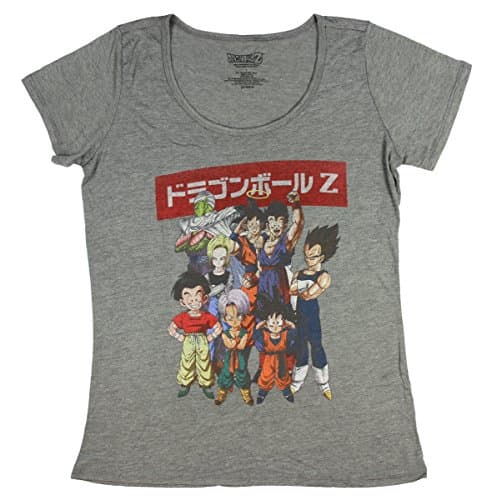 Rex Distributor Dragon Ball Z Juniors Distressed Kanji Group T-Shirt Tee (X-Small)
