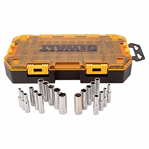 Dewalt DWMT73811 Tough Box Tool Kit, 1/4" Drive Deep Socket Set