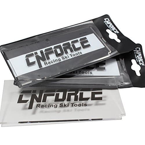 CNFORCE Alpine Snowboard Ski Wax Scraper 3mm 4mm Thick Ski Tuning Tools with PVC Storage Bag (4mm)