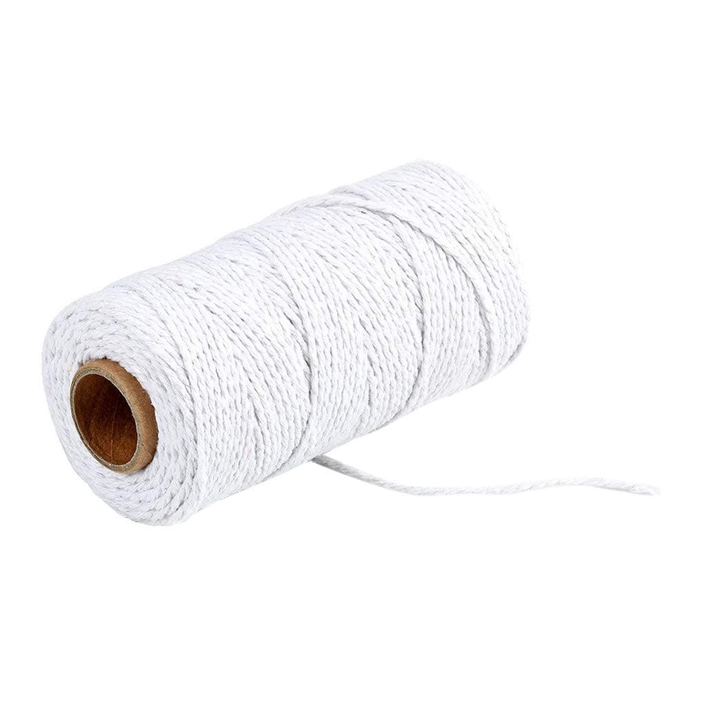 Yard Pure Cotton Twisted Cord Rope Crafts Macrame Artisan String,Garden Twine for Floristry, Gifts, DIY Arts&Crafts, Decoration, Bundling, Garden and Recycling 100m Long/100 (T)