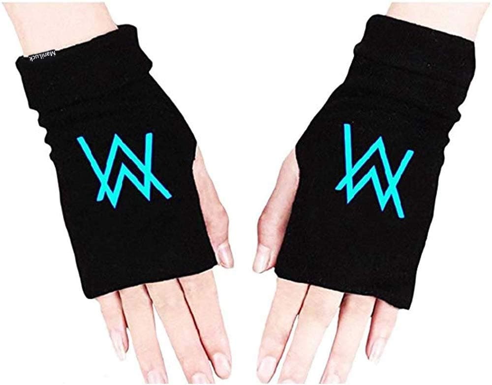 Alan Walker Cosplay Accessories Black Glowing Gloves