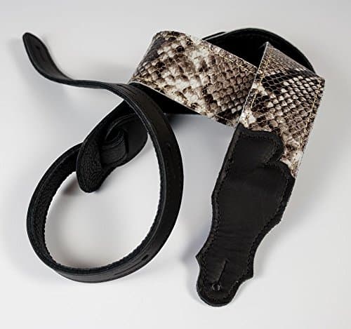 Franklin Strap 2'' Snakeskin Ball Glove Leather Guitar Strap