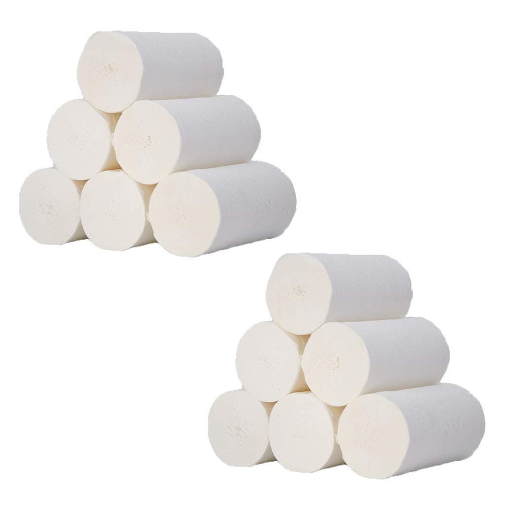 12PCS Roll Paper, 4 Layer Thickened Household Roll Paper Towel 12 Rolls Universal Paper Towel Tissue Paper Regular Rolls