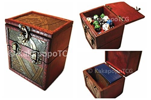 M01A Wooden Deck & Counter Box for Deck Protector storage Trading Cards TCG Ultra Pro Sleeve MTG Magic the Gathering Pokemon YGO Yugioh Vanguard Force of Will Dice Wow by KakapopoTCG Deck Box