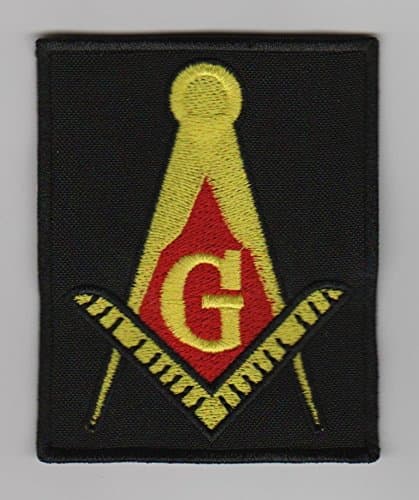 Masonic Freemason compass Embroidered sew on patch