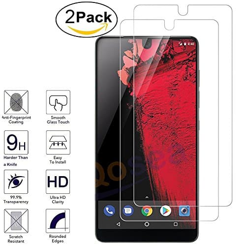 [2 Pack] Essential Phone Screen Protector, Farred360 Tempered Glass Film [9H Hardness] [2.5D] Arc Edge Clear Film Guard for Essential PH-1