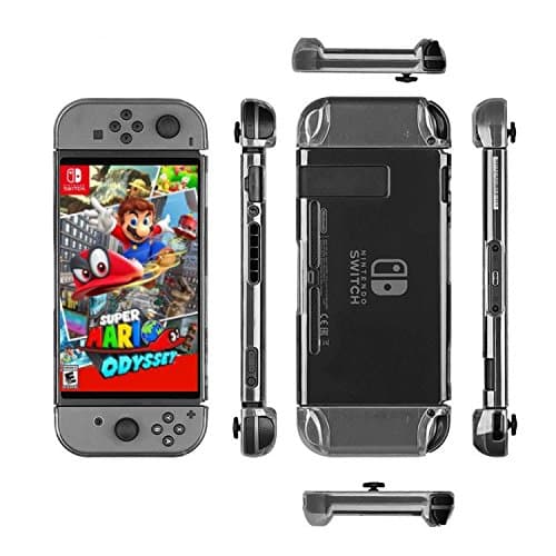 TPN Gaming Premium Quality Clear Shock Absorption Nintendo Switch Case for Video Games Mario Zelda Wii