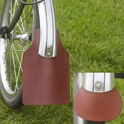 London Craftwork Mud Flap Set for Brompton Genuine Leather Light Brown MUD-Ligh-BR
