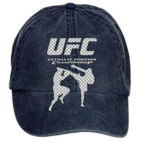 Feimengshirt Adjustable UFC Logo Washed 100% Cotton Baseball Caps Navy