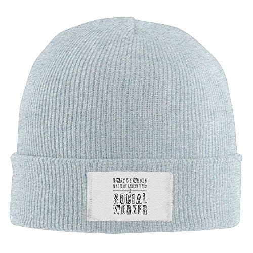 I May Be Wrong But Not Likely I Am A Social Worker Black Roll Fashion Unisex Knit Cap Ski Warm Slouchy Beanie