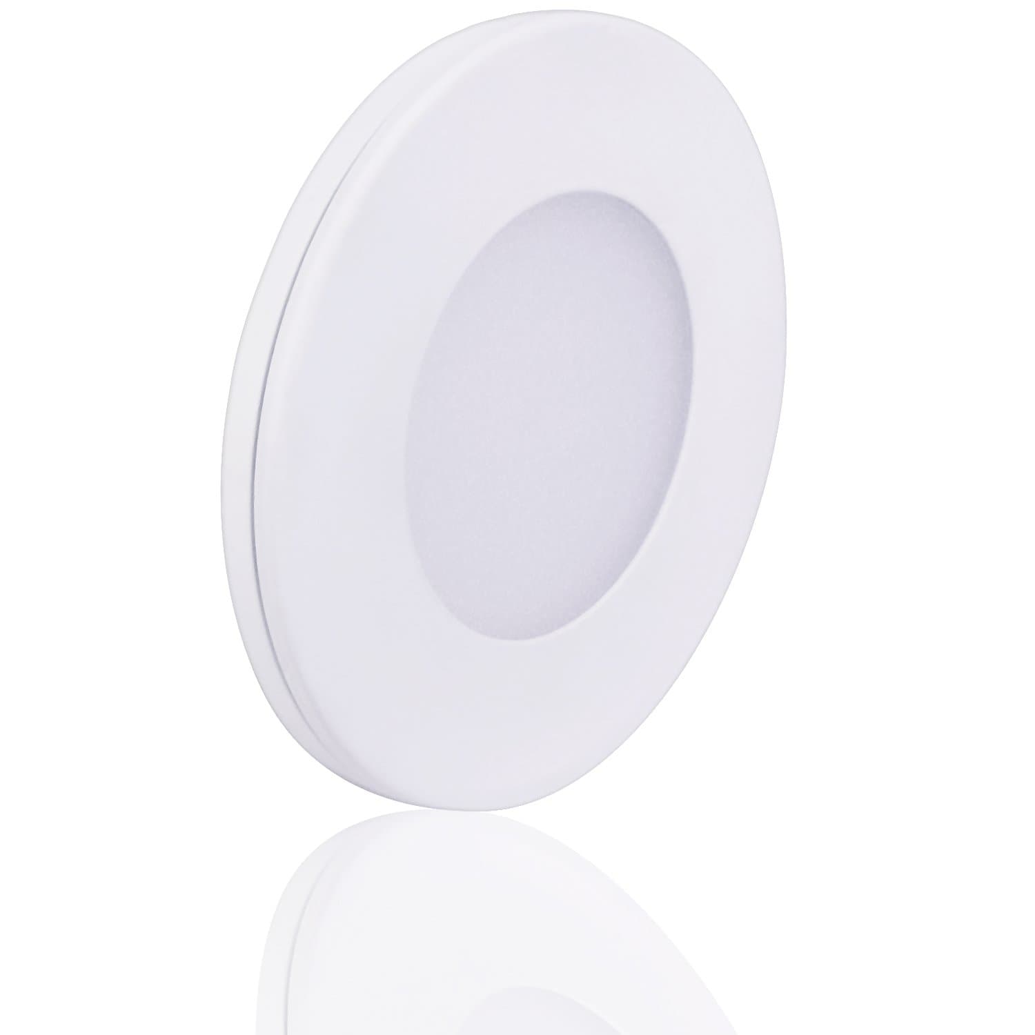 Under Cabinet Lights, Slim LED Kitchen Lights, 3 Inch LED Under Counter Lights, LED Puck Lights Kit, Warm White, ETL Listed, Pack of 3