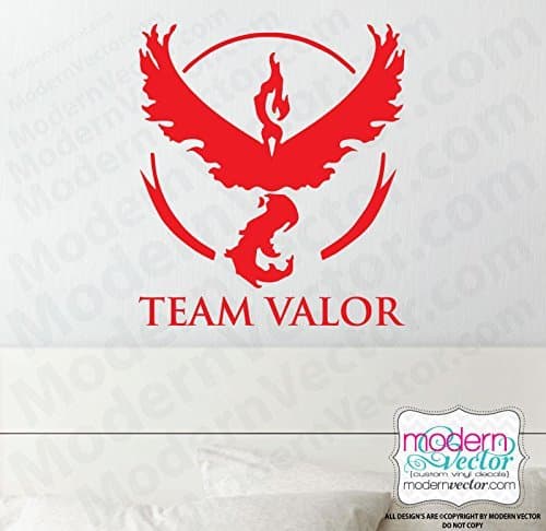 Pokemon Go Inspired Team Valor Vinyl Wall Decal Sticker