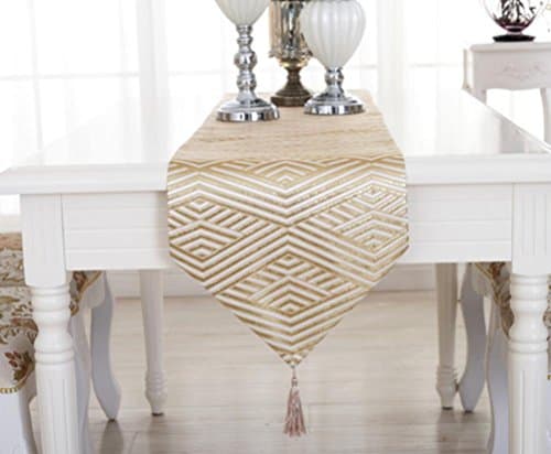 qwertyui European Table Runner Modern Simple Dining Table Cloth High End Luxury Table Runner Bed Runner Home Decor,gold,33 * 210cm