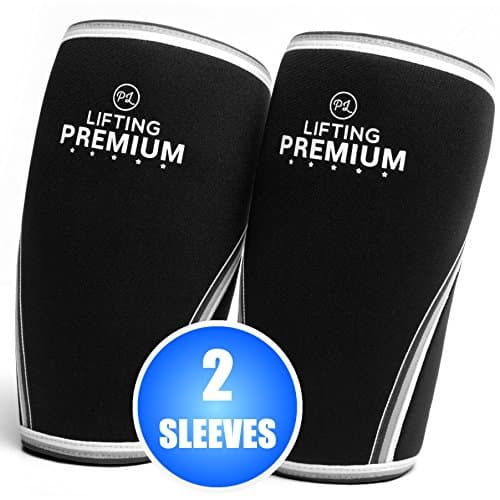 Knee Sleeves (1Pair) Compression & Support for Crossfit, Weightlifting, Powerlifting, Gym and Other Heavy Fitness Workouts - Thick 7mm Neoprene Knee Sleeve for Squats for Men Women