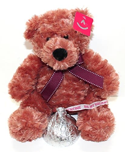 Valentine Gift Set - Teddy Bear plush 11" with a Giant Hershey's Chocolate Kiss 7 oz