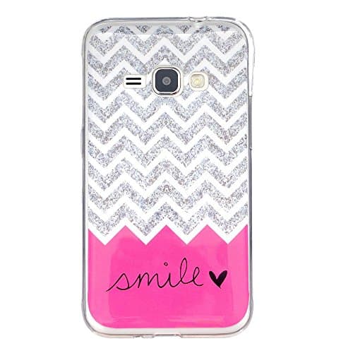 Galaxy J120 Case,Galaxy J1 2016 Case,Winfrey [Wave Smile] Attractive [Scratch Resistant] Fashion Design TPU Rubber Gel Ultra Thin Skin Case Cover for Samsung Galaxy J120 /J1 2016