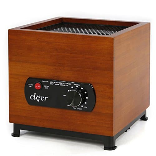 Clevr 8 Stage Ozone Generator Air Purifier, Bamboo Casing Design, Filter, Ozone, Ionic, UV, Plasma, Home Use, 1000 Square Feet Coverage, allergies allergen reducer | 1 YEAR LIMITED WARRANTY