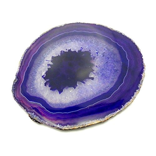 1 (ONE) Agate Coaster - Purple Colored Agate Coasters Rock Paradise COA (AM10B1)