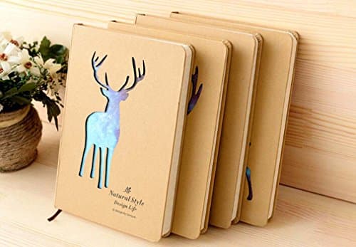 "Sky Deer" Hard Cover Cute Diary Lined Paper Pocket Notebook Journal Planner New