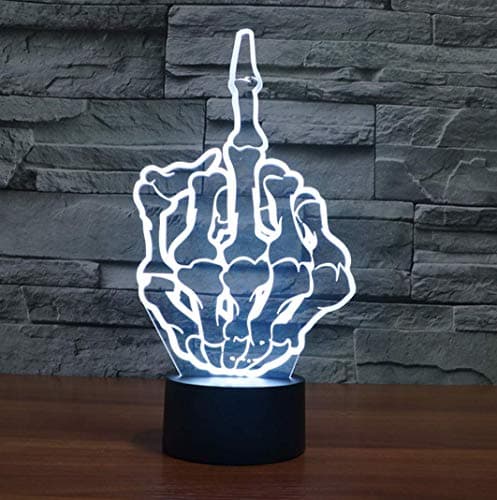 3D Illusion Lamp 3D Illusion Lamp Led Night Light 13 Colors Touch Remote Controlhalloween Horror Styles are Diverse and Spoof The Whole Person, Finger Licking