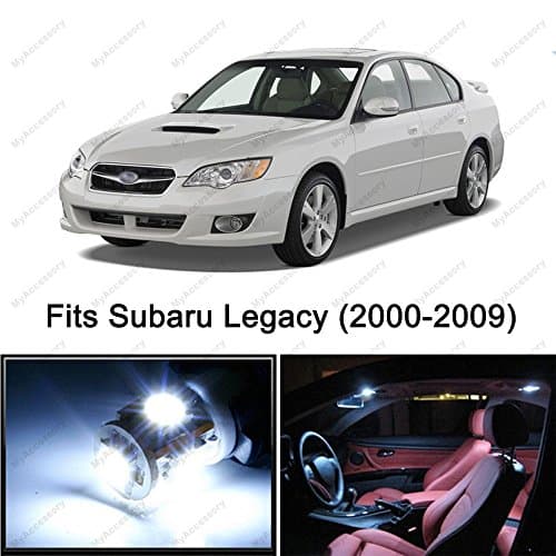 10 x Premium Xenon White LED Lights Interior Package Kit for Subaru Legacy (2000-2009)