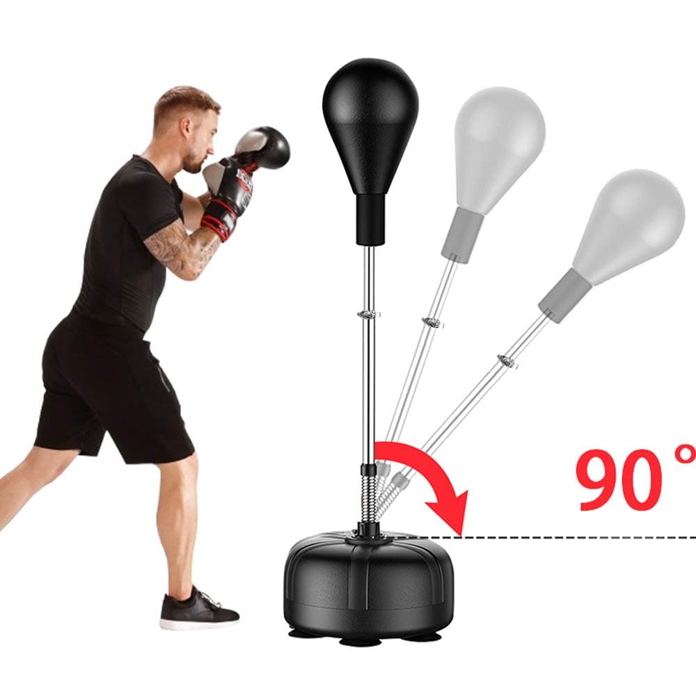Weanas Free Standing Speed Punching Bag with Adjustable Height Stand Speed Ball Reflex Boxing Bag for Adults & Teenagers