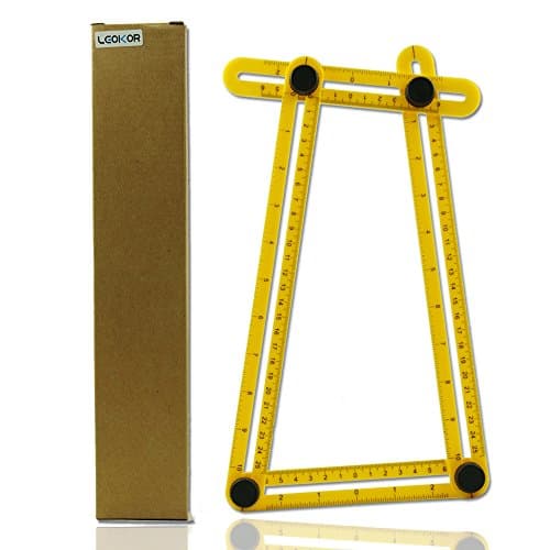 Angle Measurement Tool, LEOKOR Angle Ruler Template Tool Multi-Angle Measuring Ruler Tools for Carpenter, Craftsman