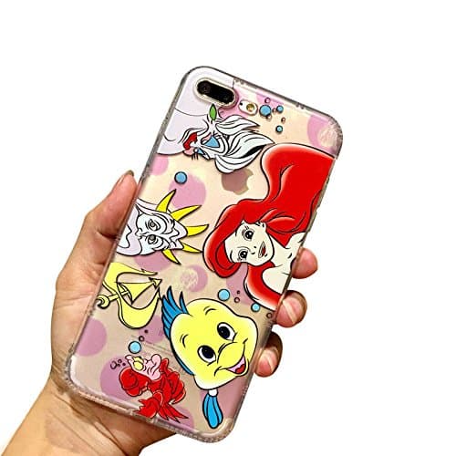 for iPhone 6/iPhone 6 Case,Princess Little Mermaid Ariel Alice in Wonderland Soft Back Protector Case Cover