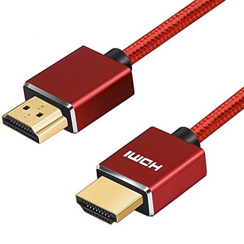 Shuliancable HDMI Cable 6ft Aluminum Shell High Speed 1080P 3D HDMI 1.4 and Audio Return Support Ethernet, Computer, TV, DVD, Xbox PlayStation PS3 PS4 PC(Red)