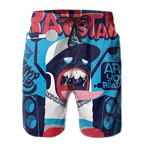 Man Funniest Cartoon Singer Board Shorts