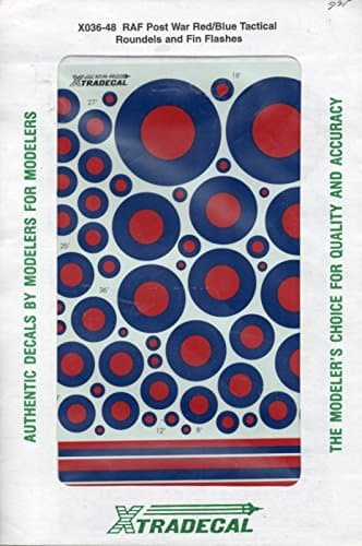 Extra Decal 1:48 RAF Post War Red/Blue Tactical Roundels &amp; Fin Flashes #X036-48