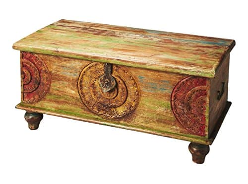 Offex Transitional Rectangular Wood Trunk Coffee Table