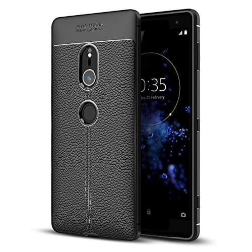 Sony Xperia XZ2 case, Taorey Ultra Thin and Slim - Shockproof Drop Protection - Anti Slip and Scratch - TPU Leather TexturedScratch-Resistant For Sony Xperia XZ 2 case 2018 (Black)…